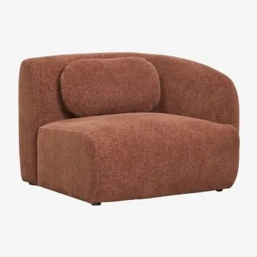 Módulo De Canto Direito Para Sofá Modular Em Chenille Coquette Chenille Castanho Ferrugem - Sklum