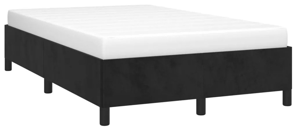 Estrutura de cama sem colchão 120x190 cm Veludo preto