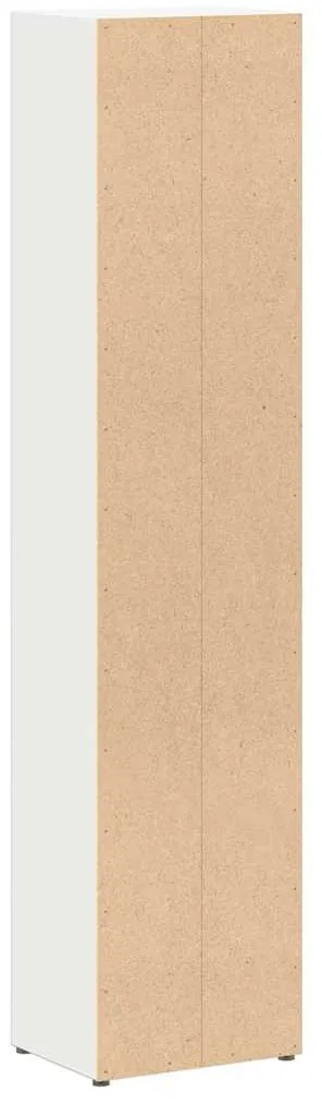 Armários para CD 2 pcs 21x16x93,5 cm contraplacado branco