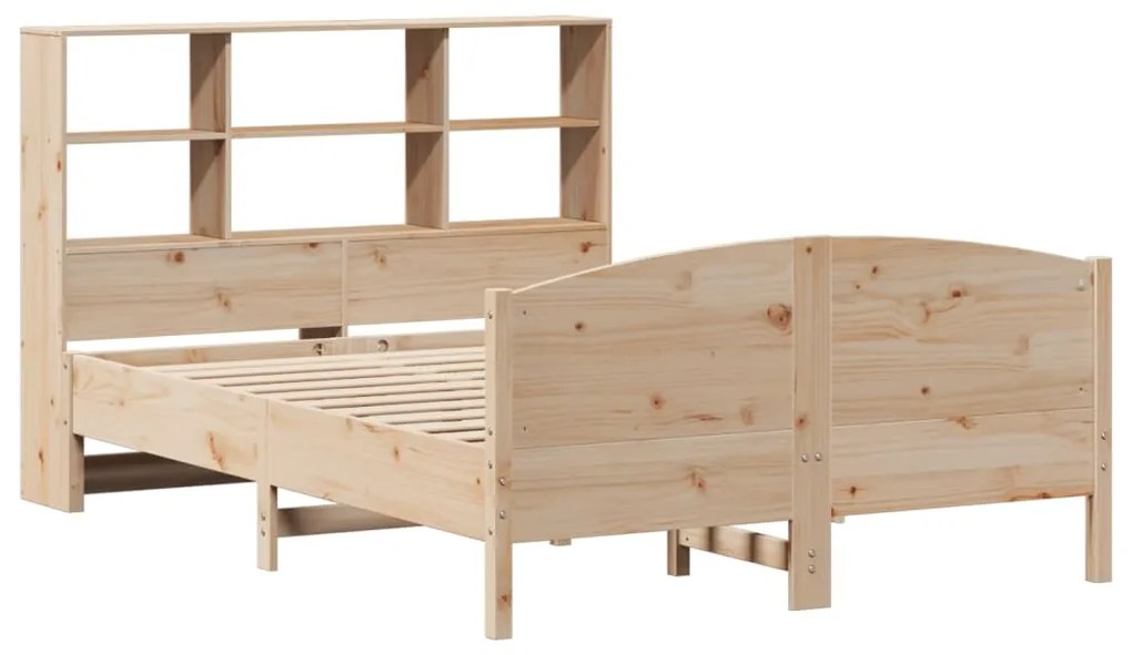 Cama com estante sem colchão 150x200 cm pinho maciço