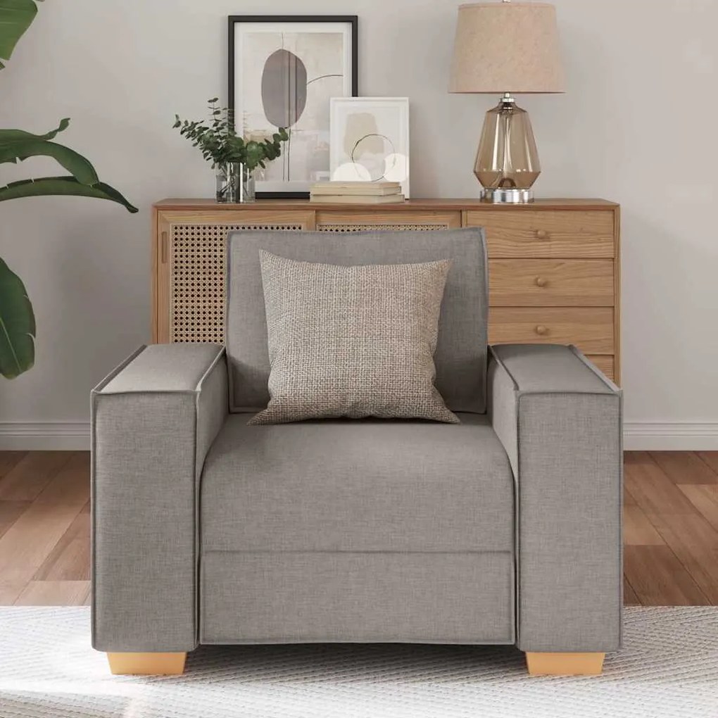 Sofá-cadeira Taupe 60 cm Tecido