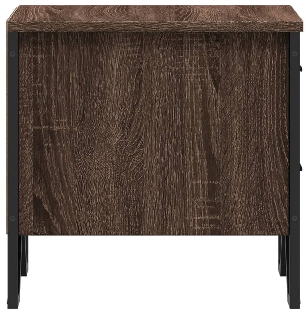 Mesa de cabeceira 2 pcs derivados de madeira carvalho castanho