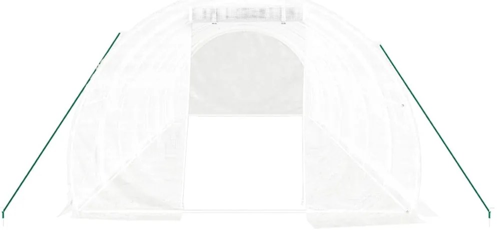 Estufa com estrutura de aço 24 m² 8x3x2 m branco