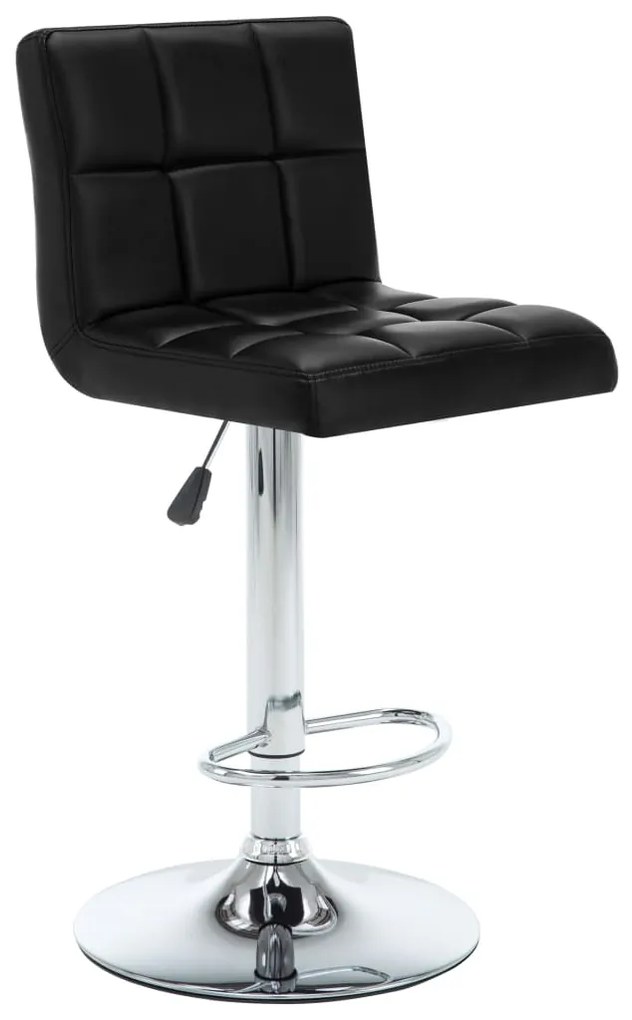 Bancos de bar 2 pcs couro artificial preto