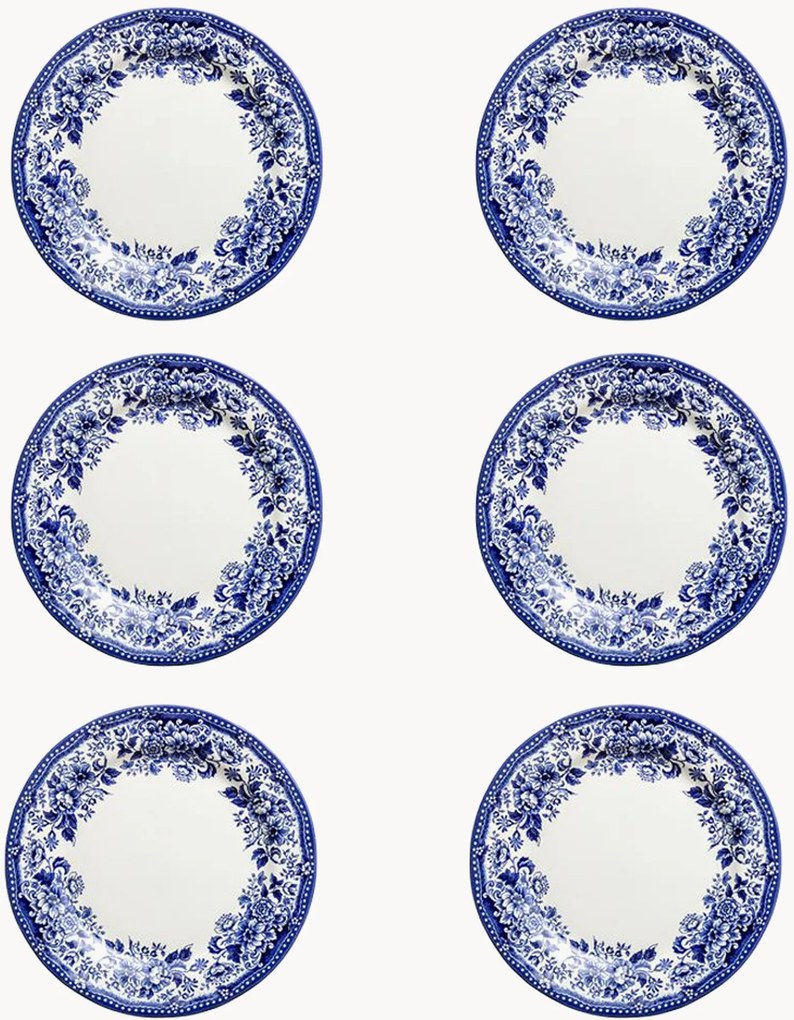 Pratos de jantar em cerâmica London Calling, conjunto de 6