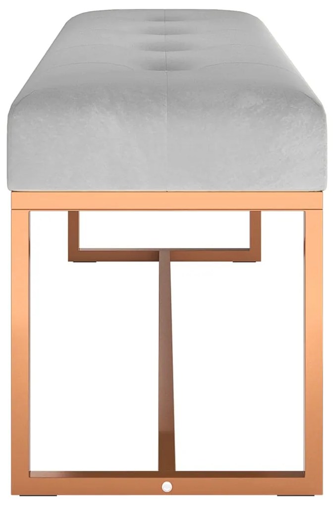 Banco 110x36x45 cm veludo cinzento