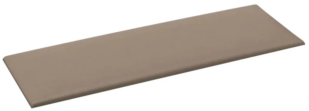 Painel parede 12pcs 90x30 cm couro artificial 3,24m² cappuccino