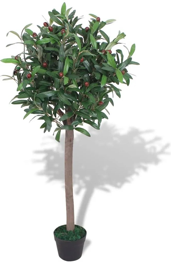 244453 vidaXL Planta loureiro artificial com vaso 120 cm verde