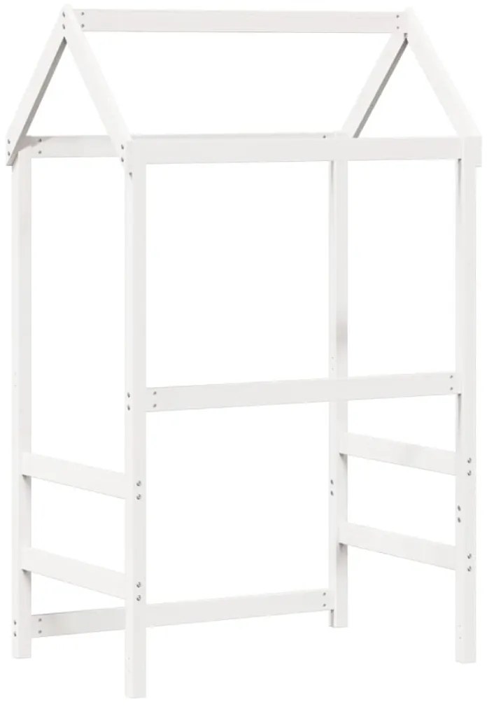 Telhado de cama infantil 98x70x176,5 cm pinho maciço branco