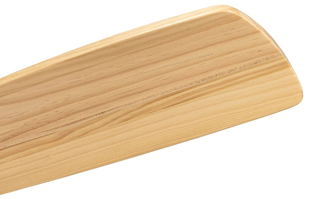 Ventilador de teto branco com madeira 131,5cm incl. LED regulável com controle remoto - Jerri