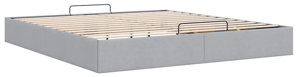 Estrutura de cama otomana sem colchão 180x200 cm cinzento-claro