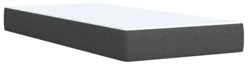Cama com molas/colchão 90x200 cm tecido cinzento-escuro