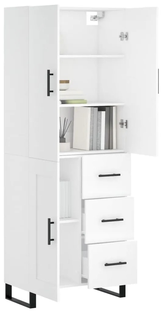 Armário alto 69,5x34x180 cm derivados de madeira branco