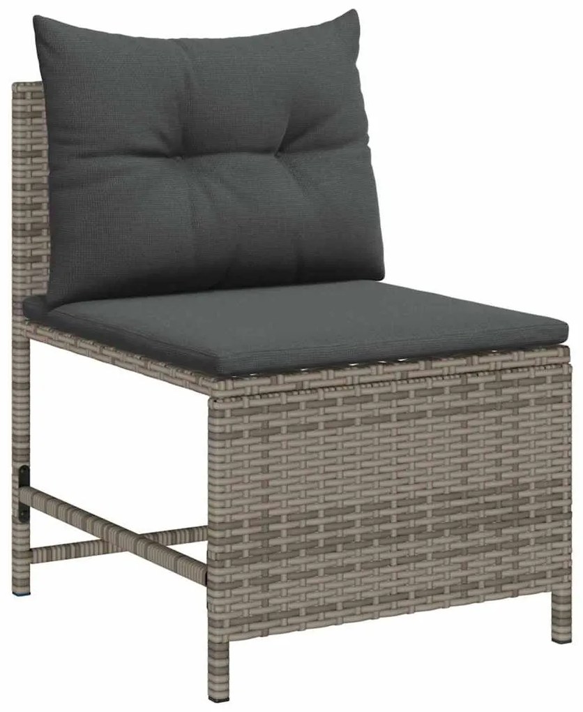 Conjunto de Sofás para Exterior Cinza e cinza escuro