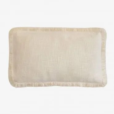 Cojín Retangular 30x50 Cm Em Algodão Soncey Gardénia Branco - Sklum