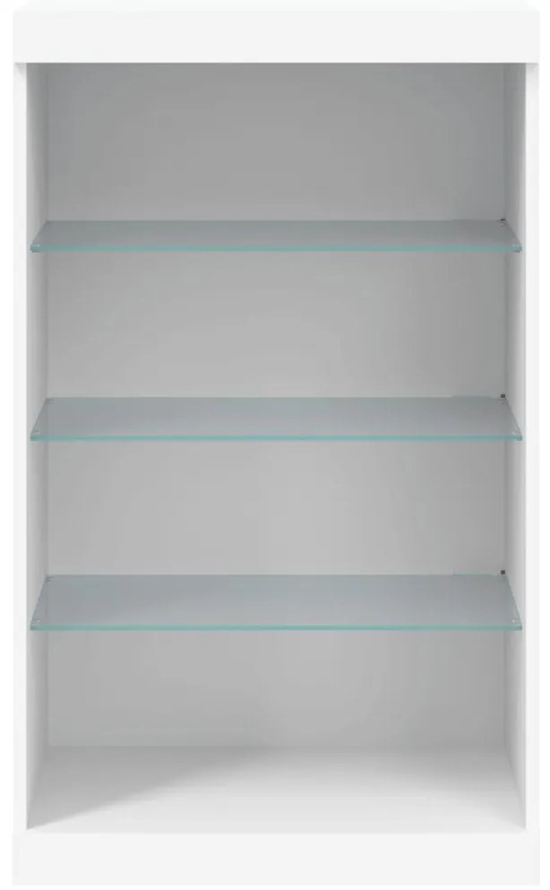 Aparador com luzes LED 60,5x37x100 cm branco