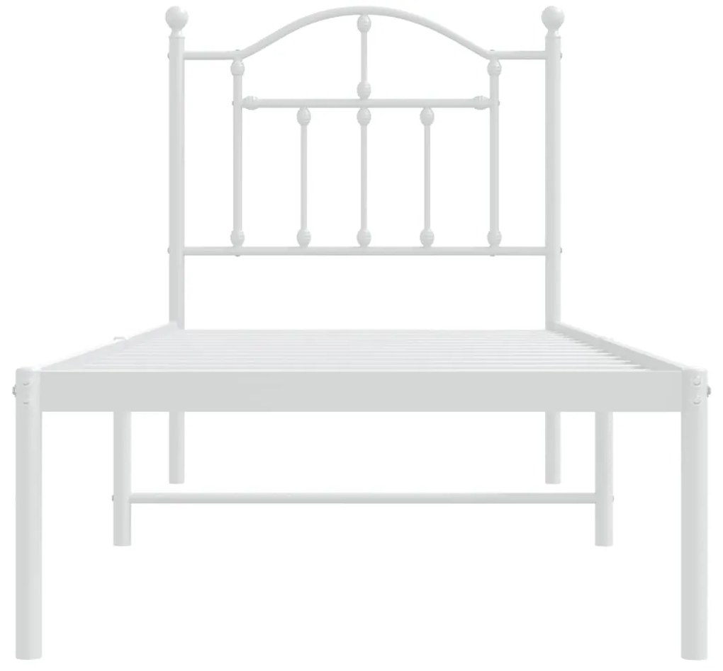 Estrutura de cama sem colchão com cabeceira 75x190 cm branco