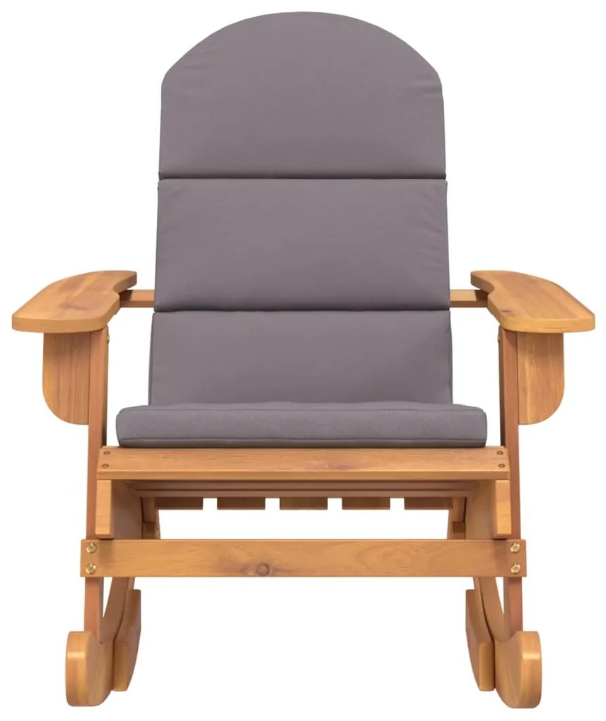 Cadeira de baloiço Adirondack com almofadões acácia maciça