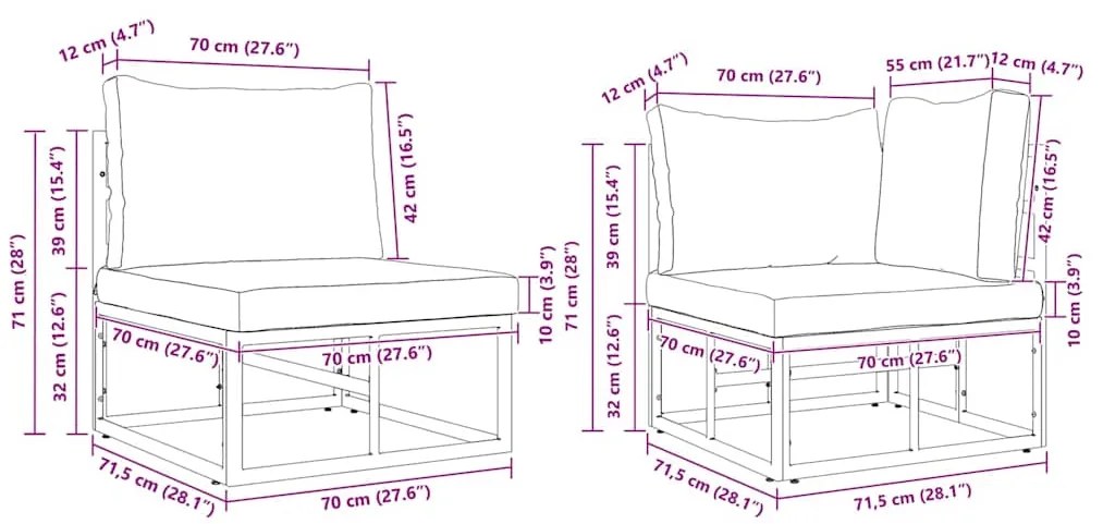 Conjunto de Sofá de Jardim 10 pcs Preto 423 x 211,5 x 71 cm