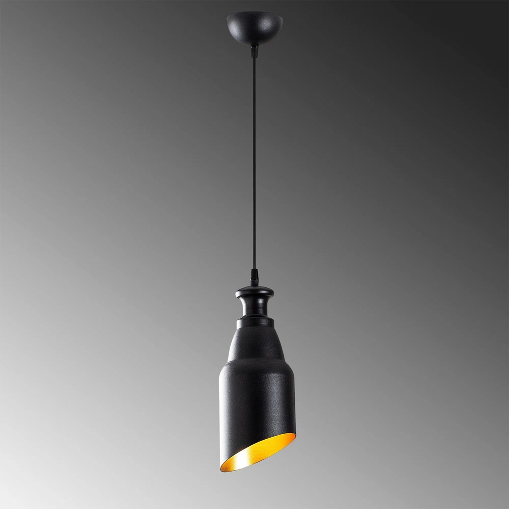 Candeeiro de Teto Berceste – Preto – 13 x 13 cm