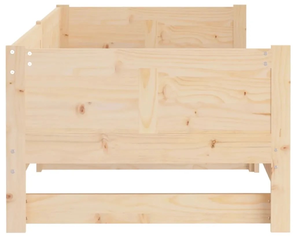 Sofá-cama de puxar pinho maciço 2x(90x190) cm