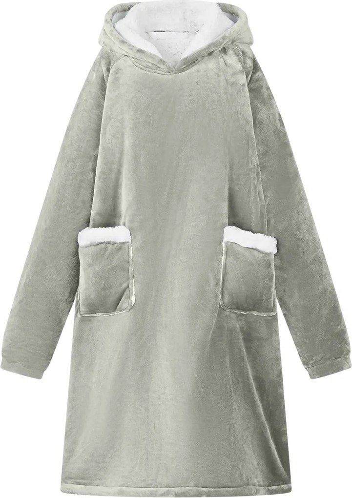 vidaXL Sweatshirt manta Cinzeto L Fleece e Flanela
