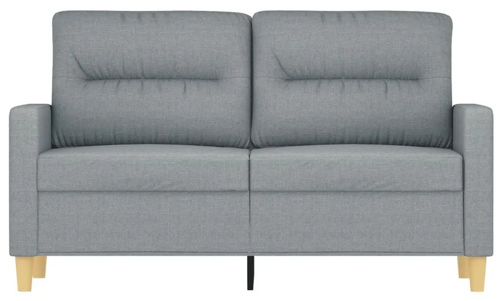 Sofá de 2 lugares em tecido 120 cm cinzento-claro