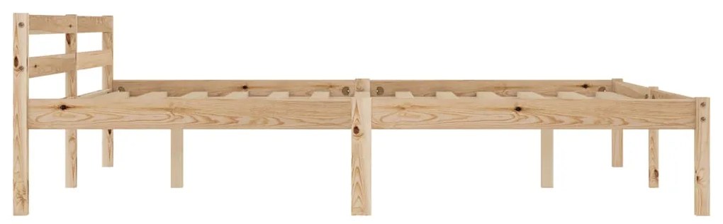 Estrutura de cama 180x200 cm madeira pinho maciço