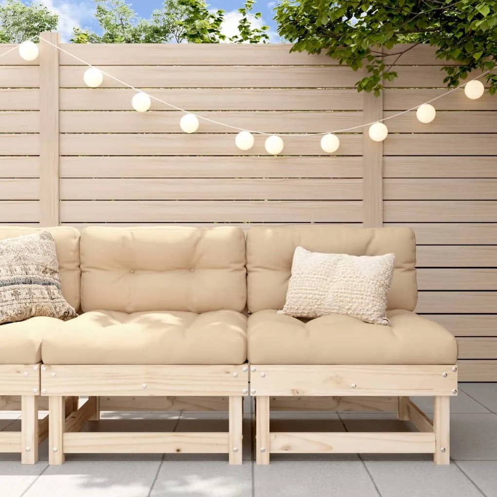 vidaXL Sofás de centro para jardim 2 pcs madeira de pinho maciça