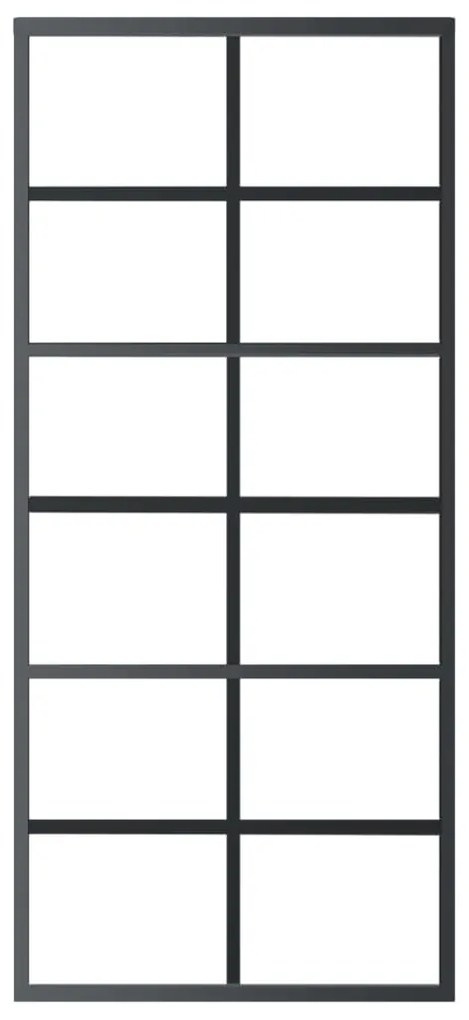 Porta deslizante c/ conj. ferragens 90x205cm vidro ESG/alumínio