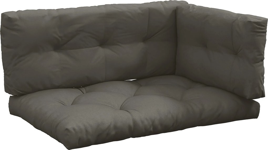 Outsunny Conjunto de 3 almofadas de exterior para banco/sofá 1 almofada de assento 1 almofada de encosto e 1 almofada lateral | Aosom Portugal
