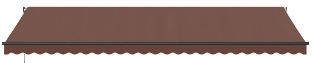 Toldo retrátil manual 600x300 cm castanho