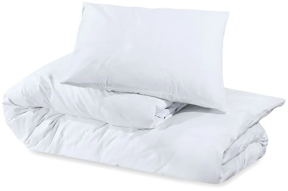 Conjunto de capa de edredão 240x220 cm algodão branco