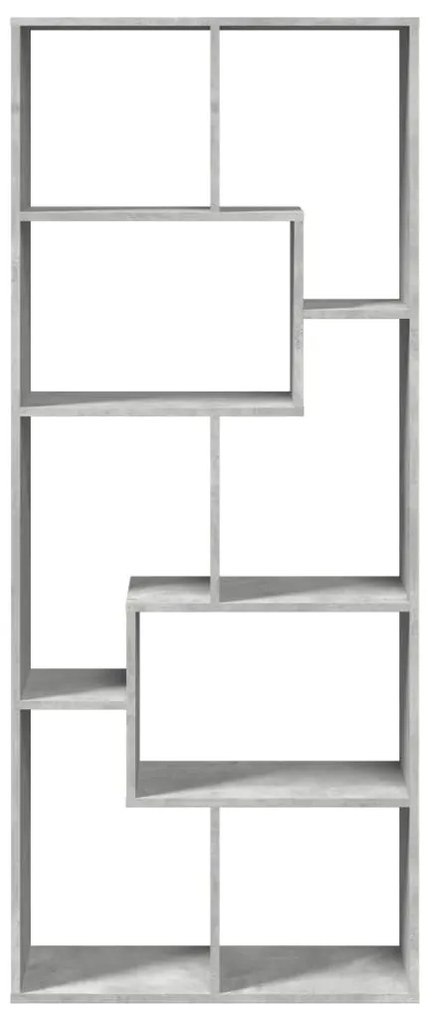Estante divisória 67x25x161,5 cm deriv. madeira cinza cimento