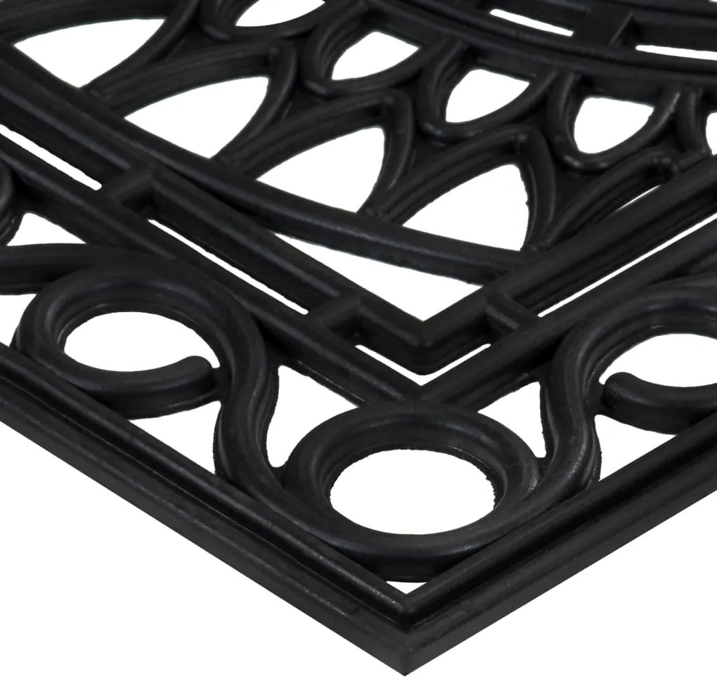 Tapete de porta retangular 45x75 cm borracha