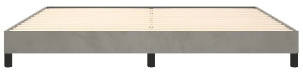 Estrutura de cama sem colchão 200x200 cm veludo cinzento-claro