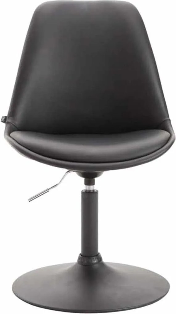 Conjunto de 4 cadeiras jantar Maverick B em couro sintético preto