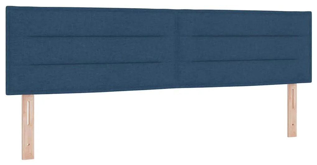 Cama Box Spring com Colchão Azul 180x200 cm Tecido