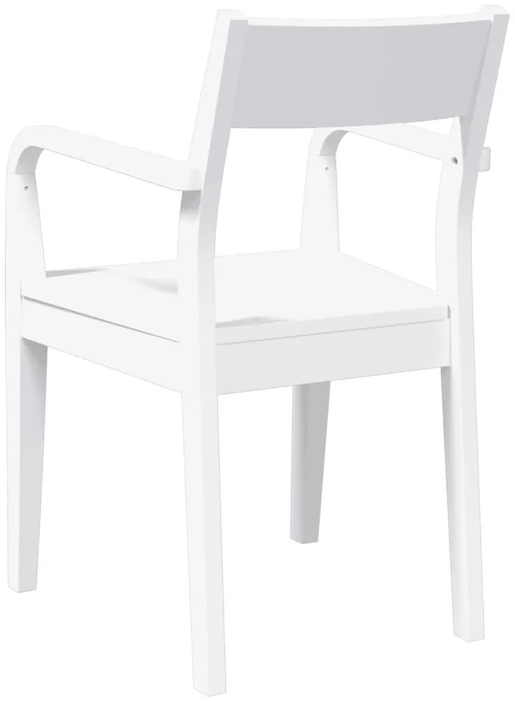 Cadeiras de jantar 2 pcs madeira de seringueira maciça branco