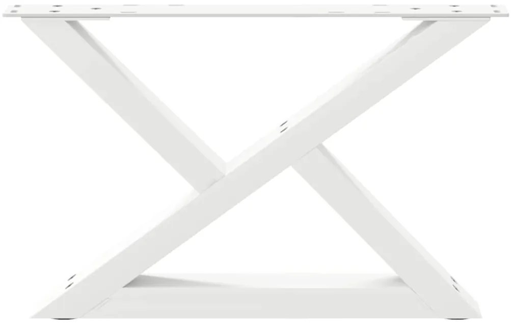 Pés para mesa de centro 2 peças, branco, 50x(30-31,3) cm, aço