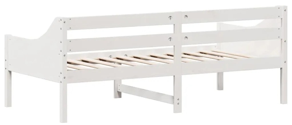 Sofá-cama 90x190 cm madeira de pinho maciça branco