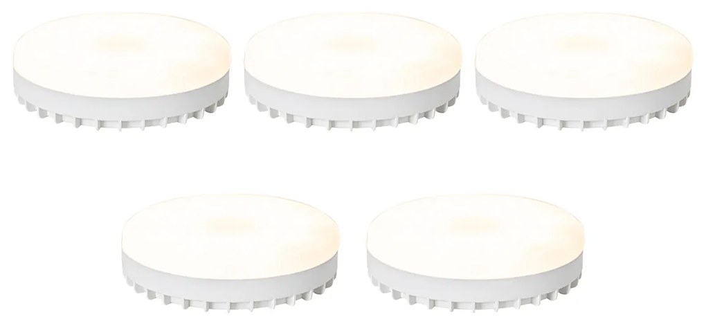 Conjunto de 5 lâmpadas LED inteligentes GX53 reguláveis 9W 806LM 2700K-6500K