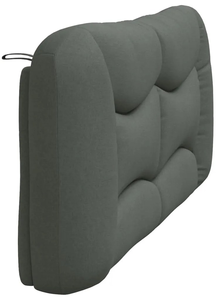 Almofadão de cabeceira 180 cm tecido cinzento-escuro