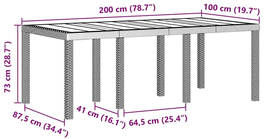 Conjunto de Jantar para Jardim 7 pcs Cinzento-claro