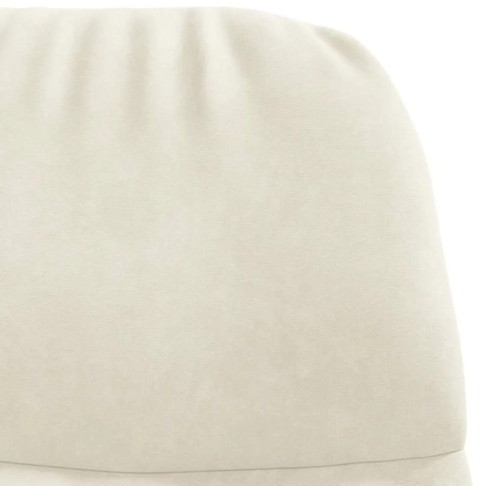 Cadeira de baloiço veludo branco nata