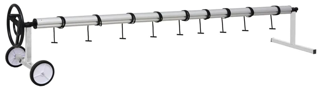 Enrolador para cobertura de piscina com base em aço inoxidável