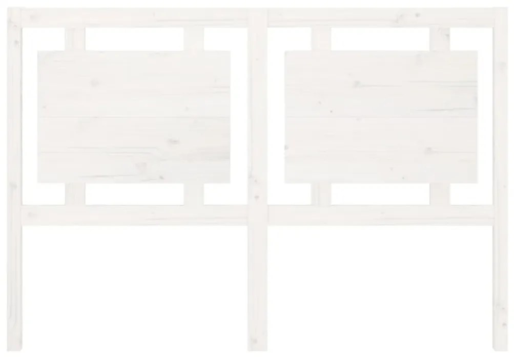 Cabeceira de cama 145,5x4x100 cm madeira de pinho maciça branco