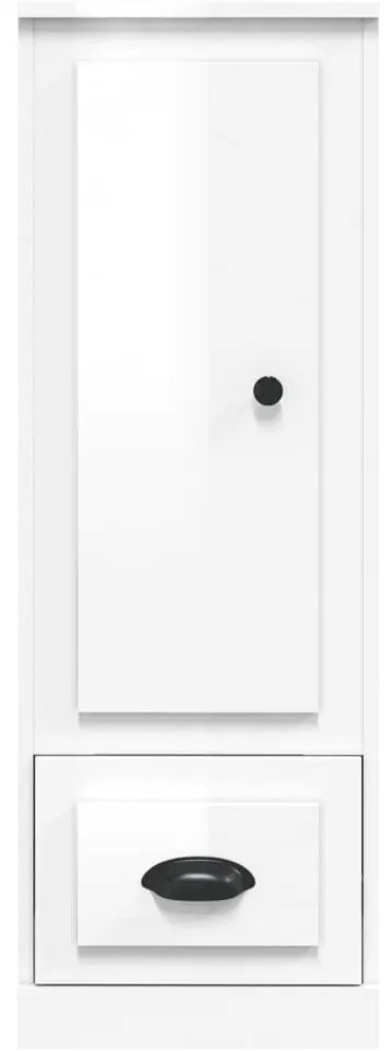 Aparador alto 36x35,5x103,5 cm deriv. madeira branco brilhante