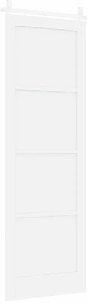 Porta de Correr com Conjunto de Hardware Branca 78x232 cm Madeira Maci