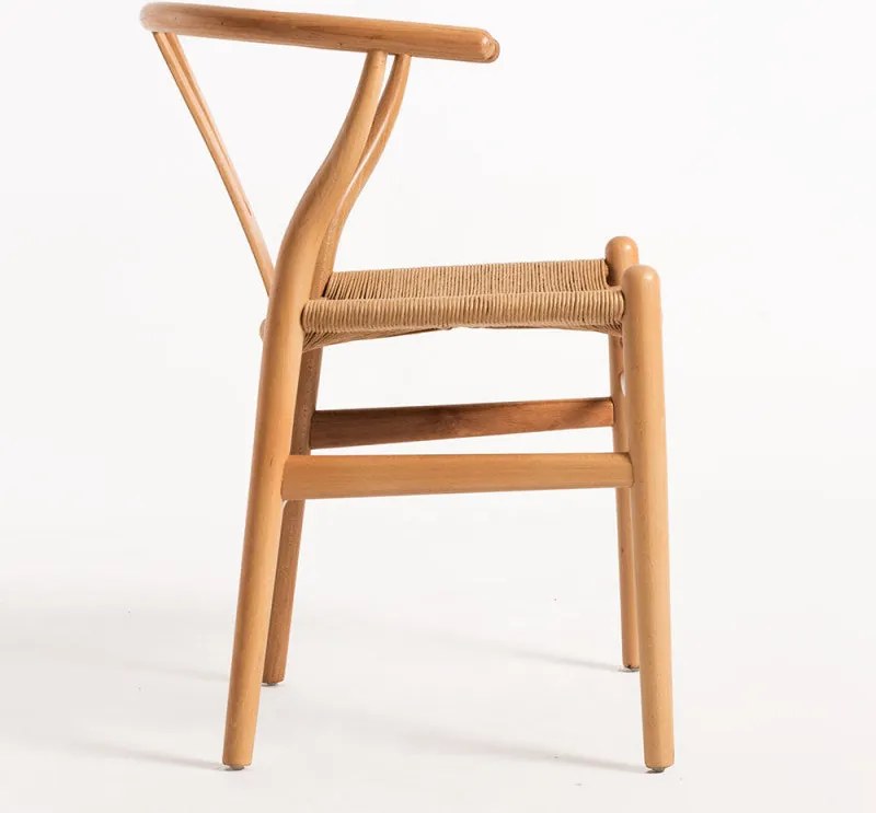 Conjunto de 2 Cadeiras Yunga em Vime e Madeira de Bétula - Design Natu